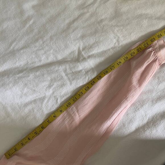 H&M Light Pink Sheer with white stripes long sleeve tunic Size 6 - Picture 11 of 12